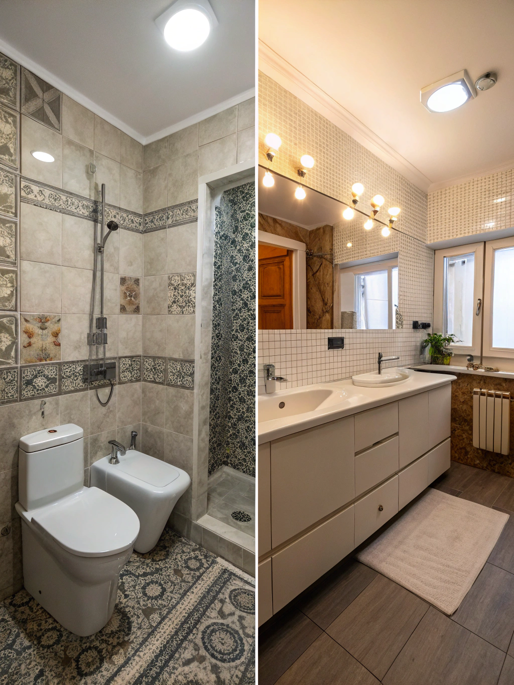 Before and after result for Master Bathroom
