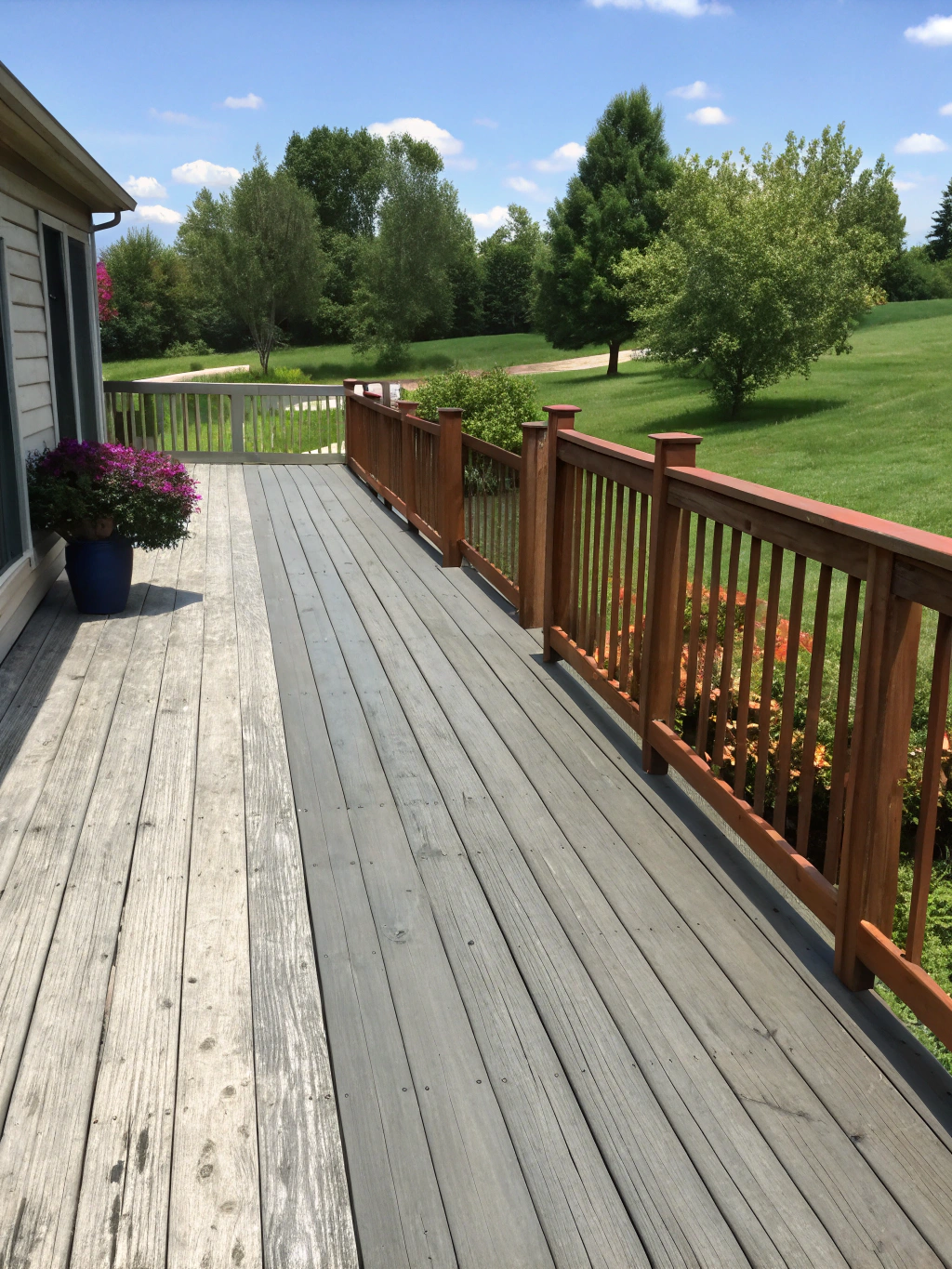 Before and after result for Custom Decking